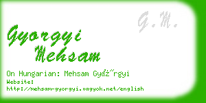 gyorgyi mehsam business card